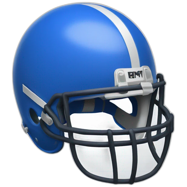 Blueprint drawing of a football helmet emoji