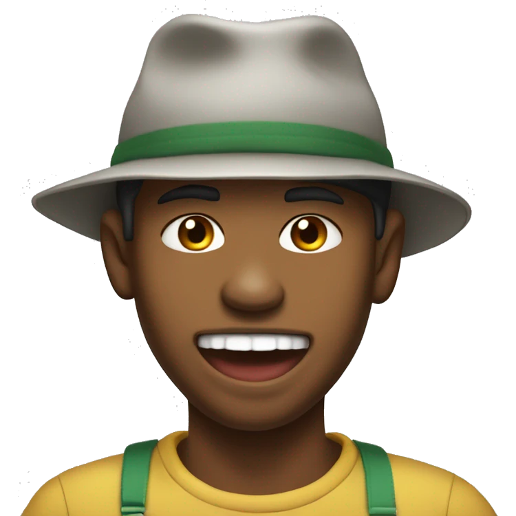 frat boy emoji biting lip and backwards hat emoji