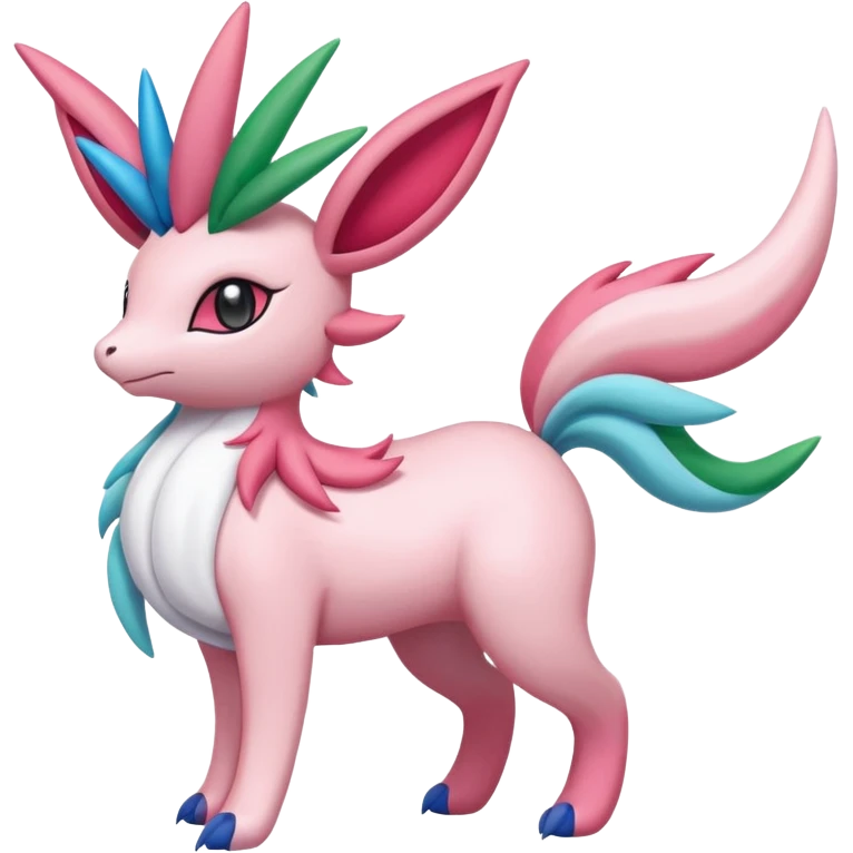 Shaymin-Sylveon-Cresselia-Milotic-Amaura-Pokémon-Fakémon-fusion, full body emoji