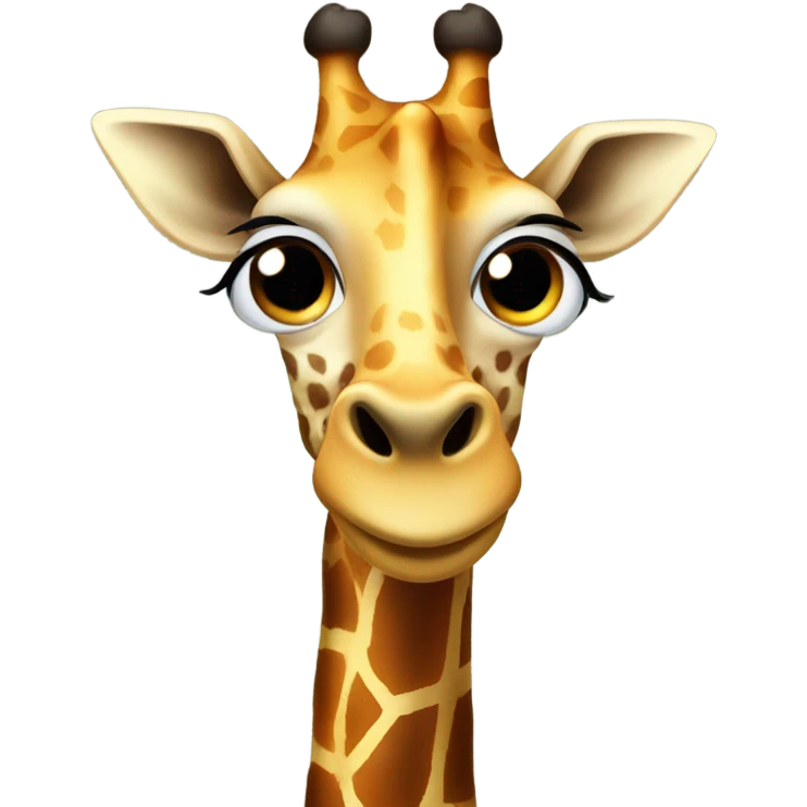 Giraffe smiling mischievously  emoji