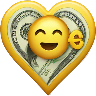 Money heart  emoji