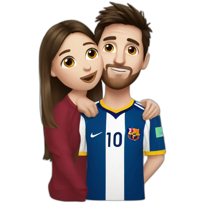 Messi kissing me  emoji