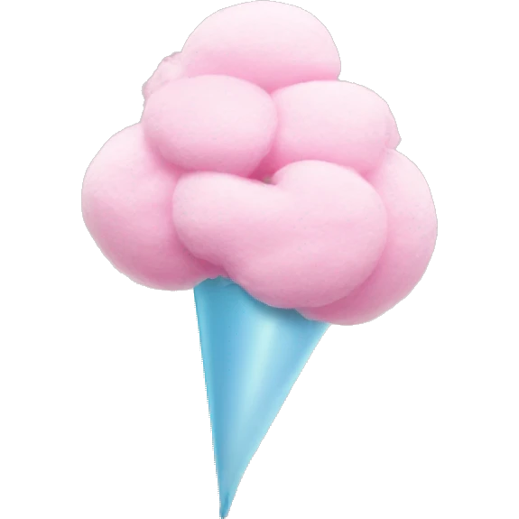 cotton candy with heart on top emoji