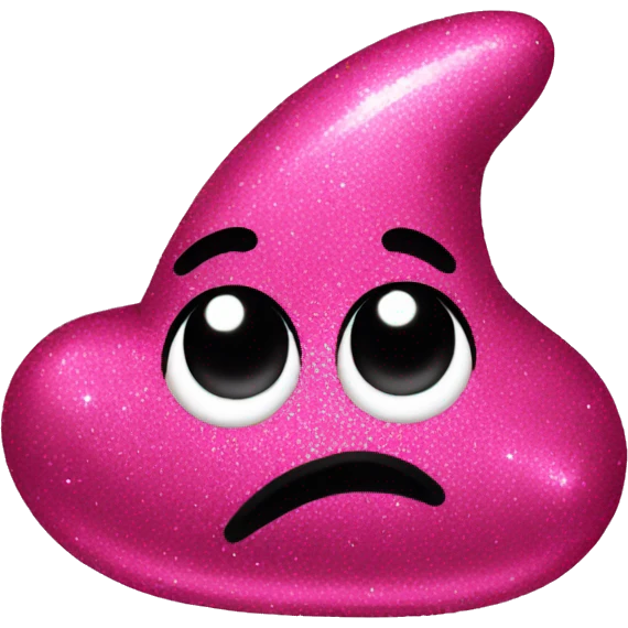 A pink poop glitter emoji