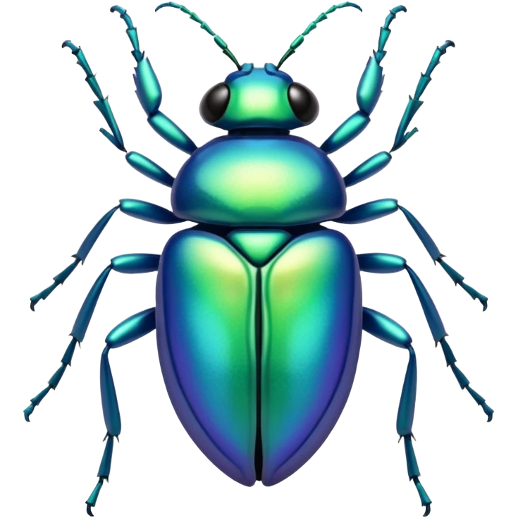 very shiny bug emoji