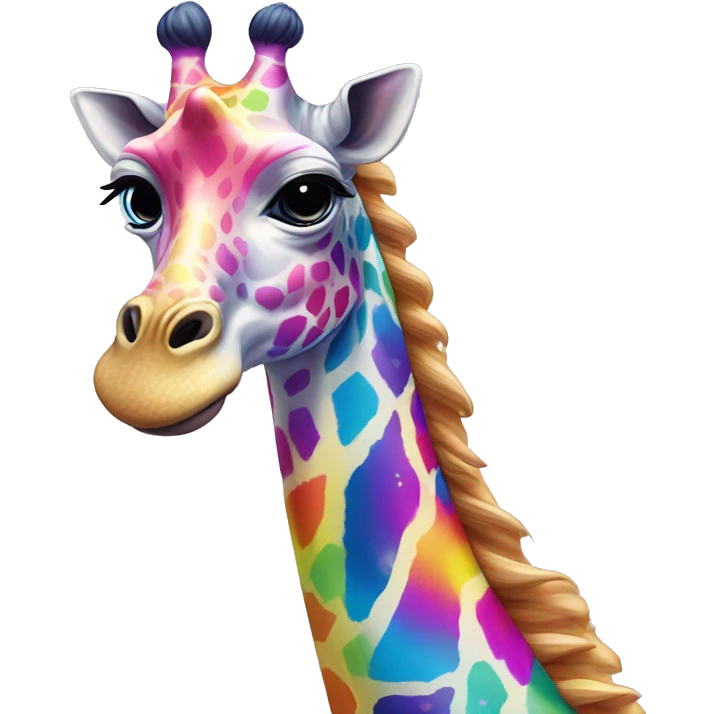 lisa frank rainbow giraffe emoji