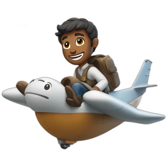 a man flying in the sky  emoji