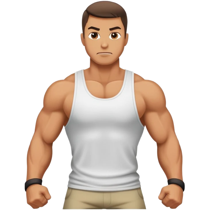 MUSCULAR MAN GOING TO THE GYM, HITTING BACK emoji
