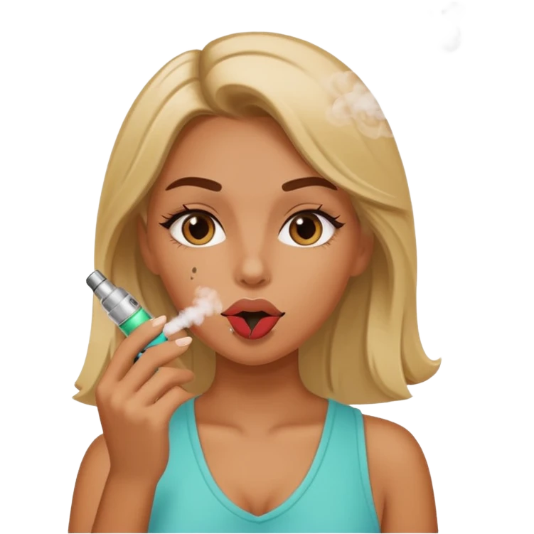 girl with vape emoji