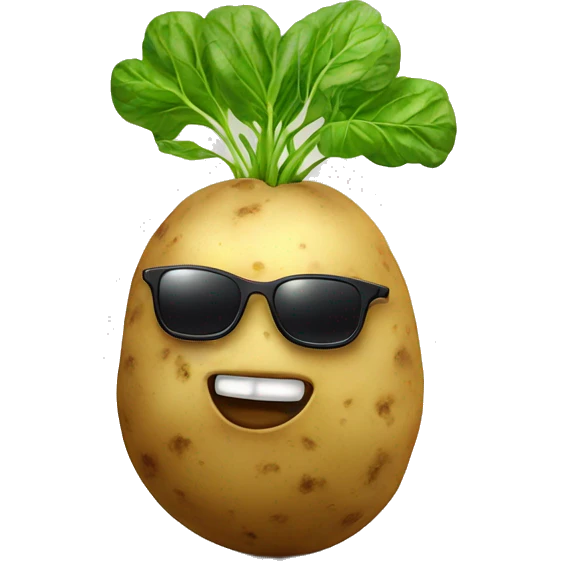 potato with sun glasses emoji