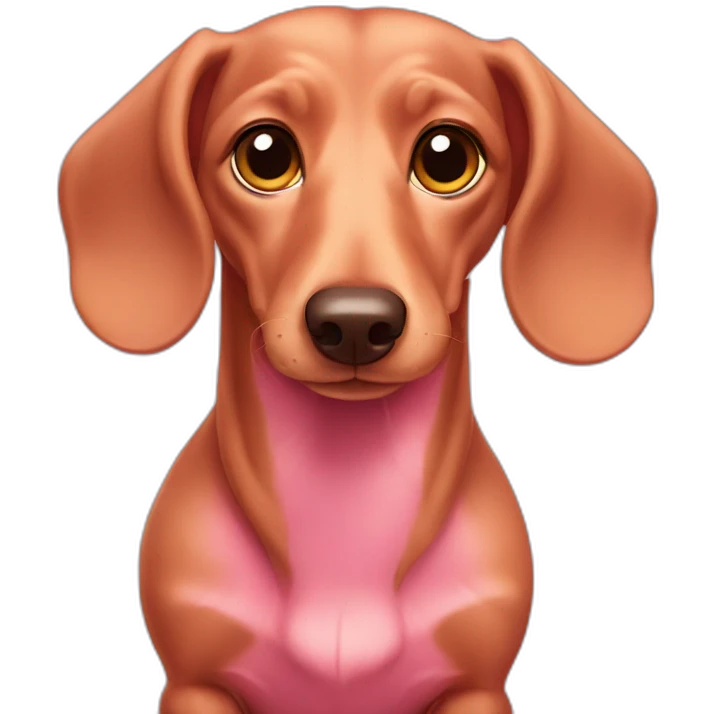 long pink dachshund emoji
