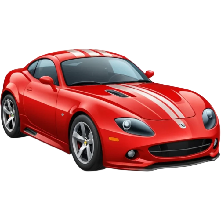 RED SPORT CAR CARTOON emoji