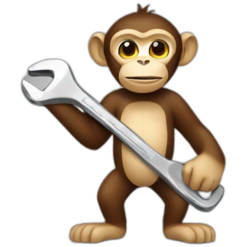 monkey with a wrench emoji