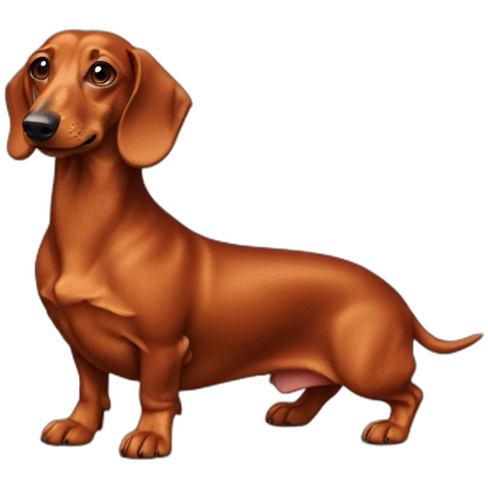 red dachshund emoji