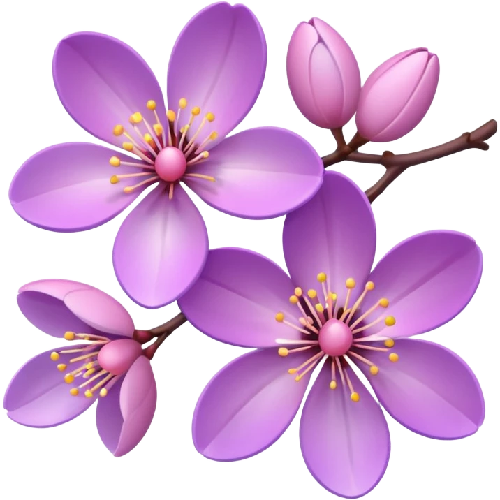 purple emoji - cherry blossoms emoji