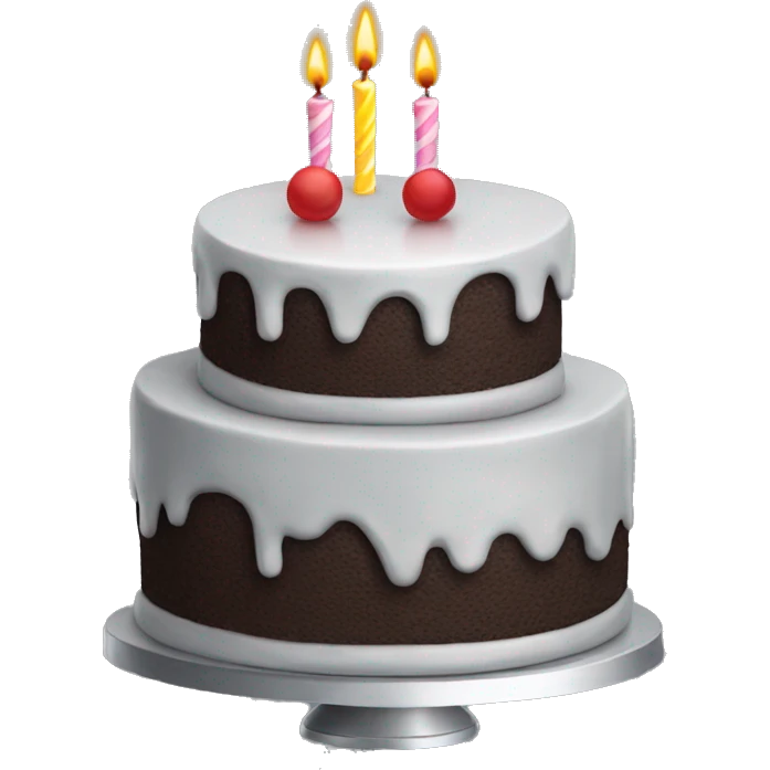 Gray Cake of Birthday emoji