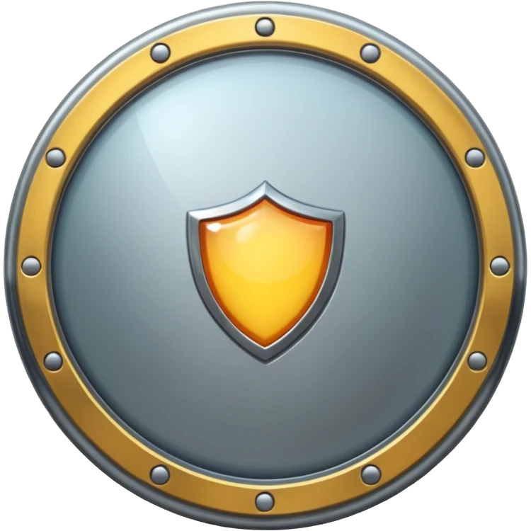 shiny steel shield emoji