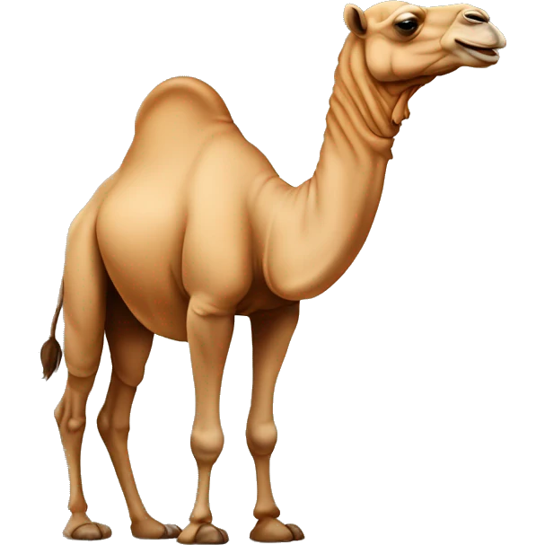 Camel with big back emoji