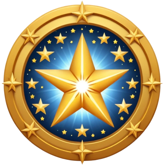 Bright star (divine guidance) circle emoji