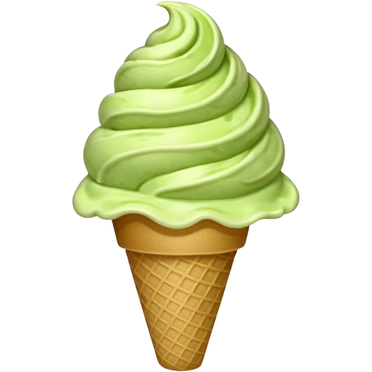 Green pistachio color ice cream emoji