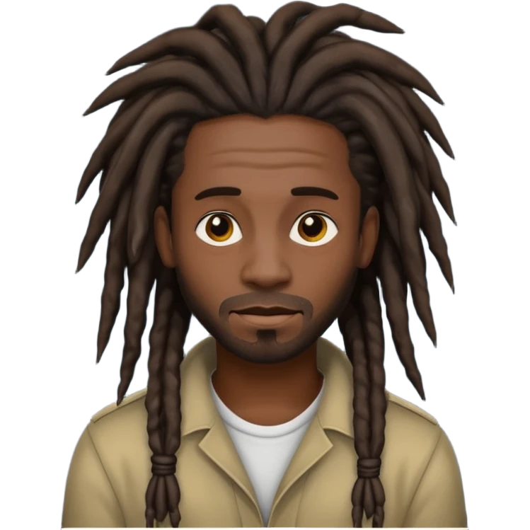 a black man with dreadlocks emoji
