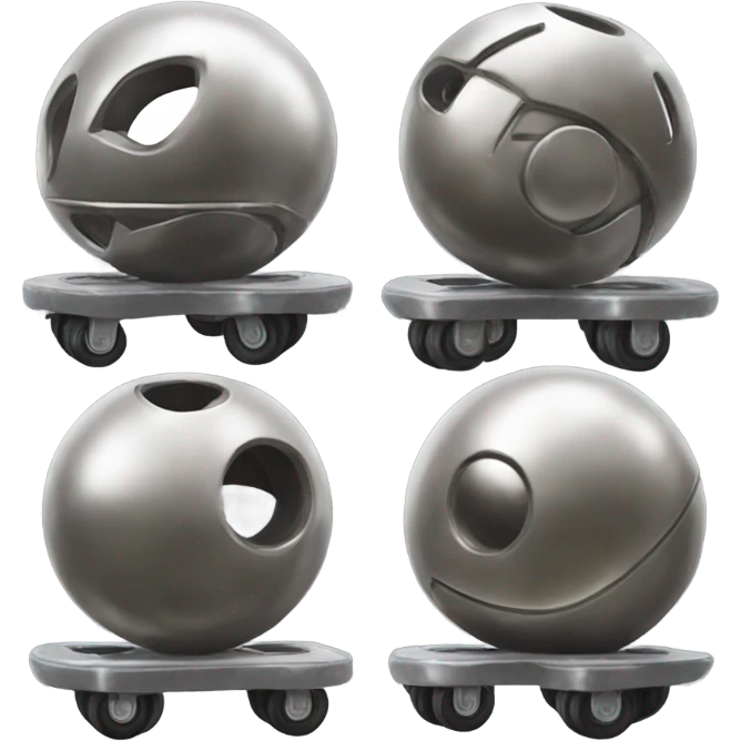 Metal Kirby ball with wheels emoji