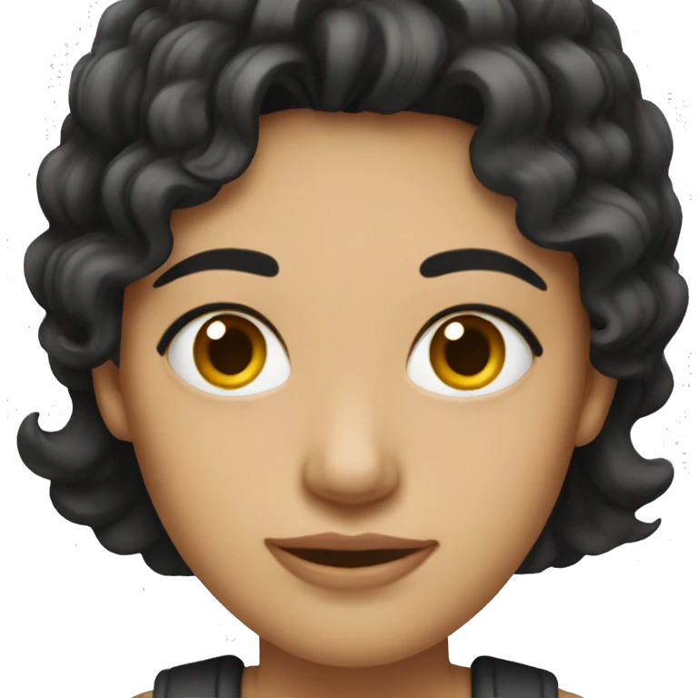 Pretty lady , dark hair  emoji