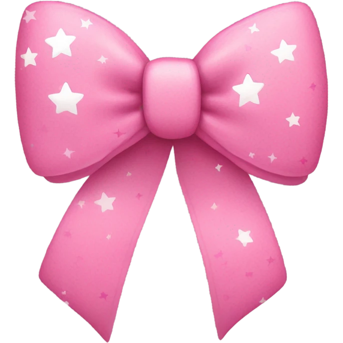 Pink bowknot with stars emoji