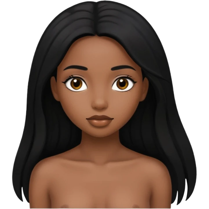 Nude black girl emoji