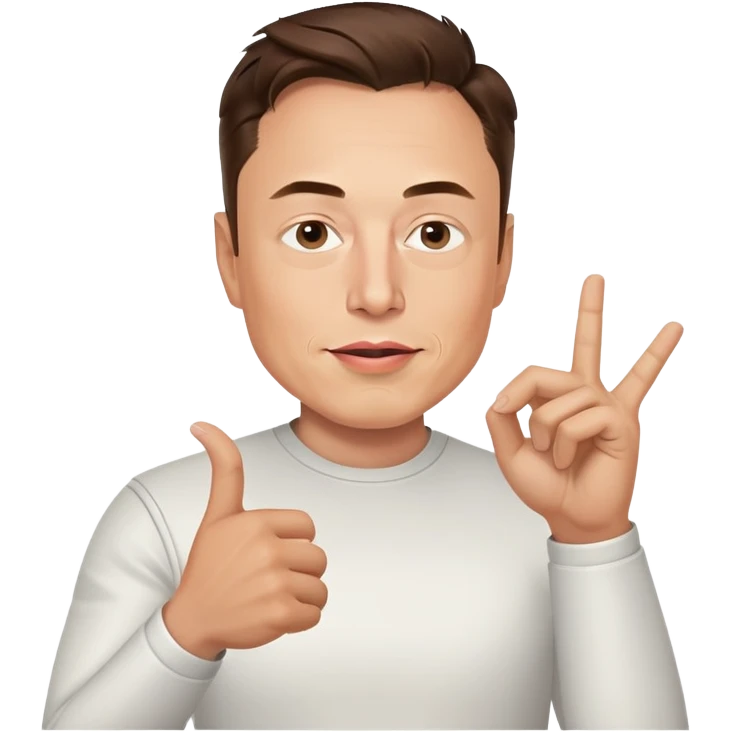 Elon musk flipping off someone  emoji