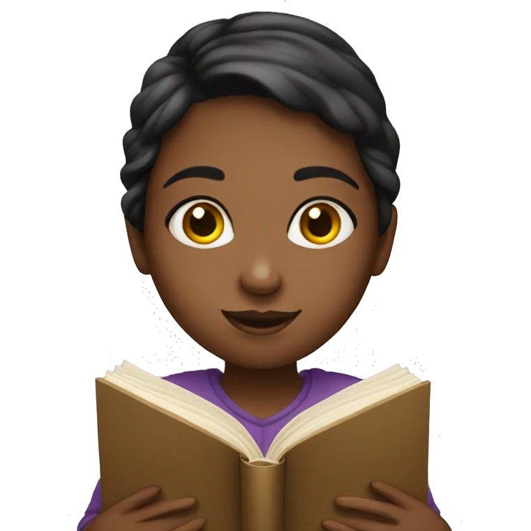 Girl with book emoji