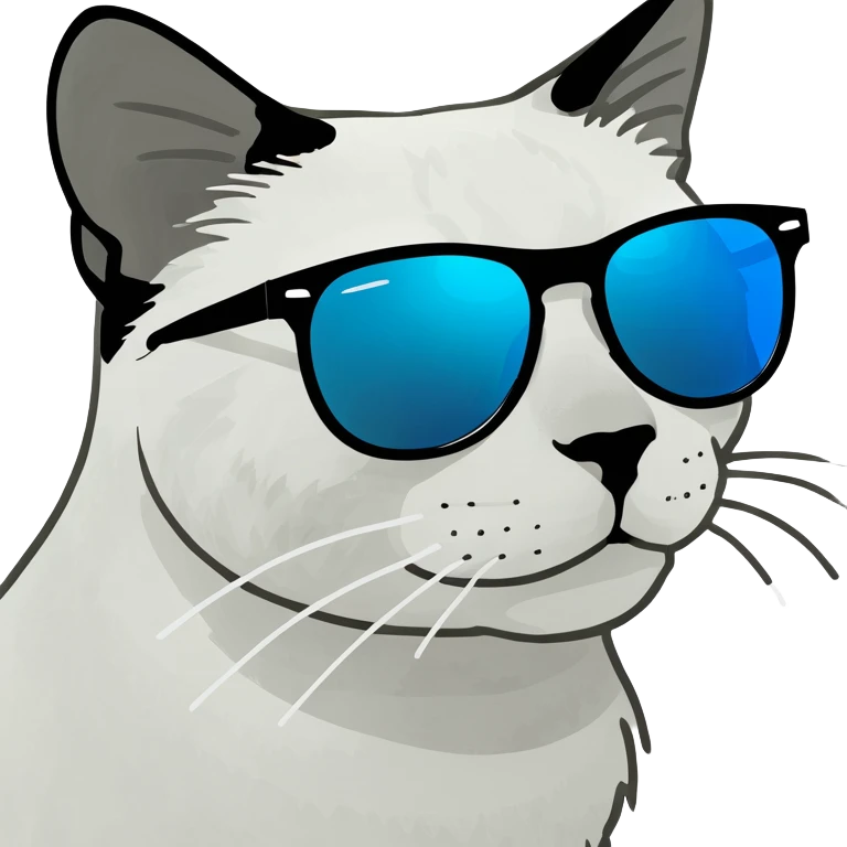 Cat with sunglasses emoji
