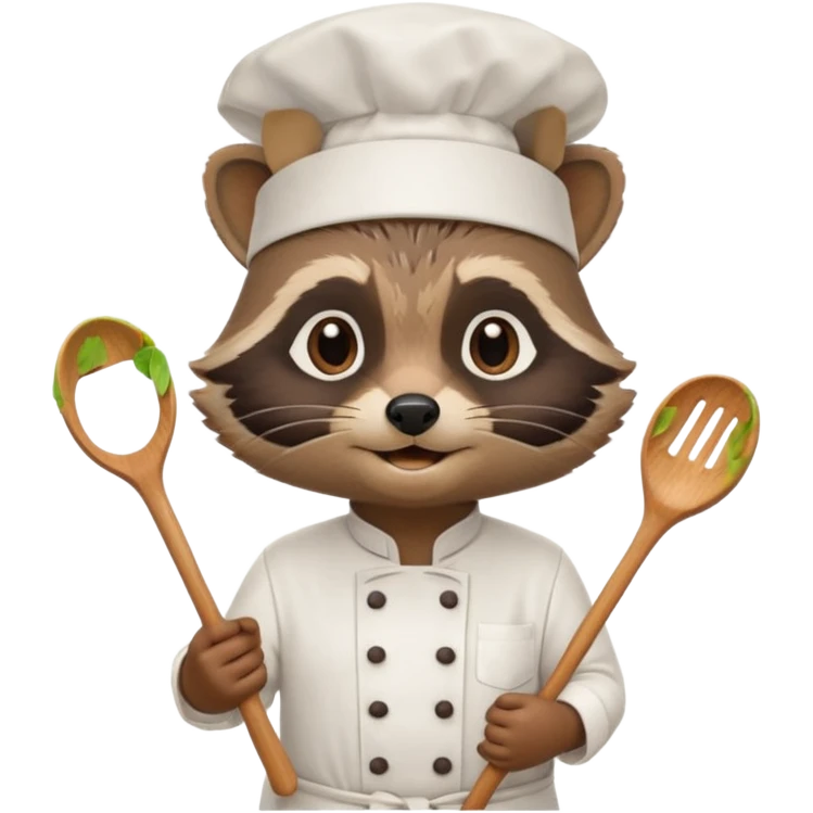 chef brown raccoon emoji