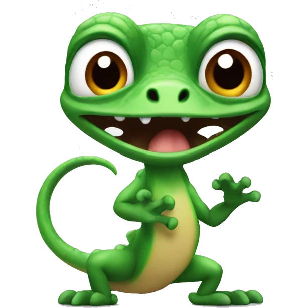 Angry gecko emoji
