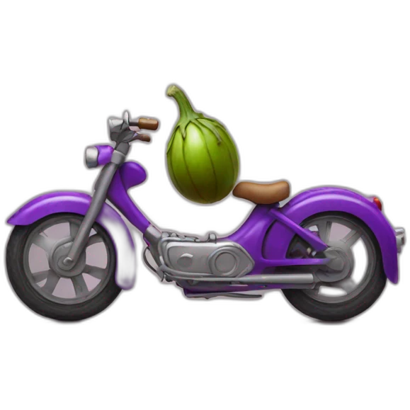 eggplant on a bike emoji