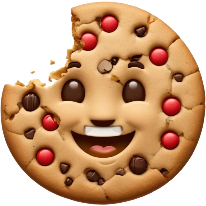 Broken Cookie Man with a bite missing emoji
