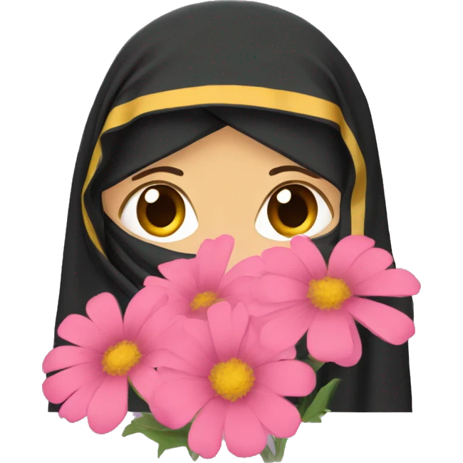 Afghanistan burqa and flower emoji