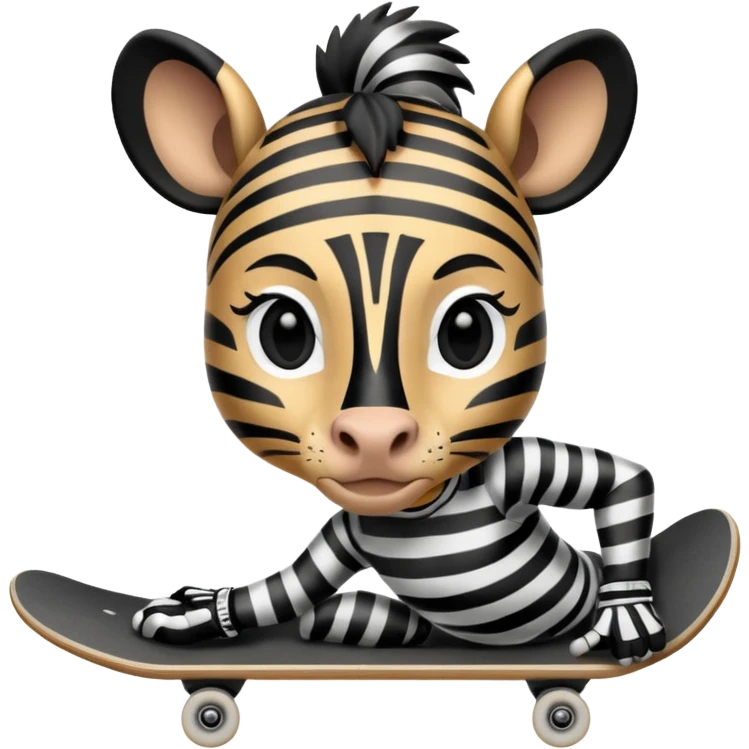 skater zebra emoji