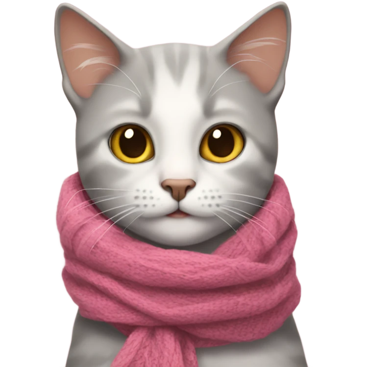 Cat wearing a scarf emoji