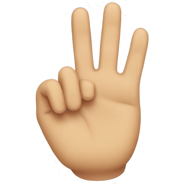 number 4 finger emoji