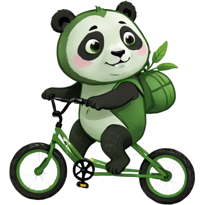 panda riding a bike emoji