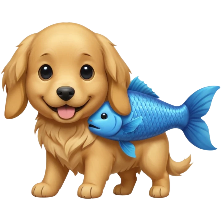 Dog with fish fins  emoji