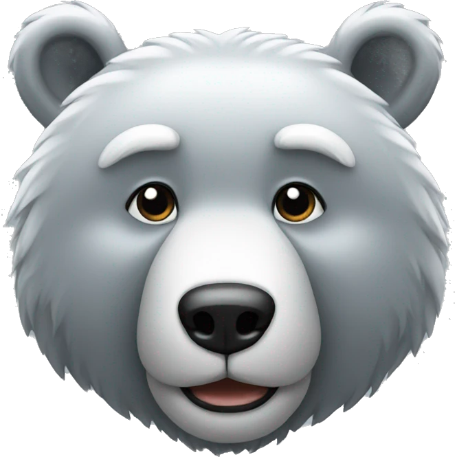 Silver bear  emoji
