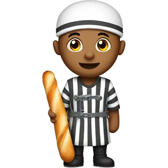 Prisoner holding baguette emoji