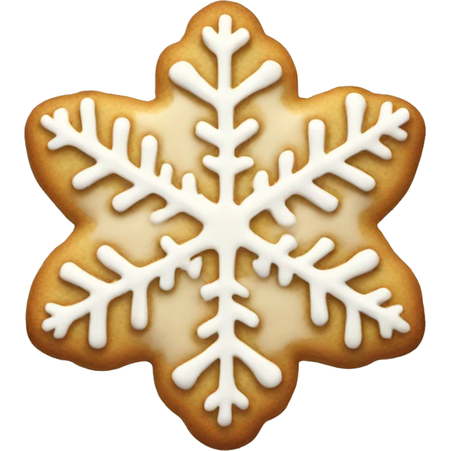 Beige snowflake cookie emoji
