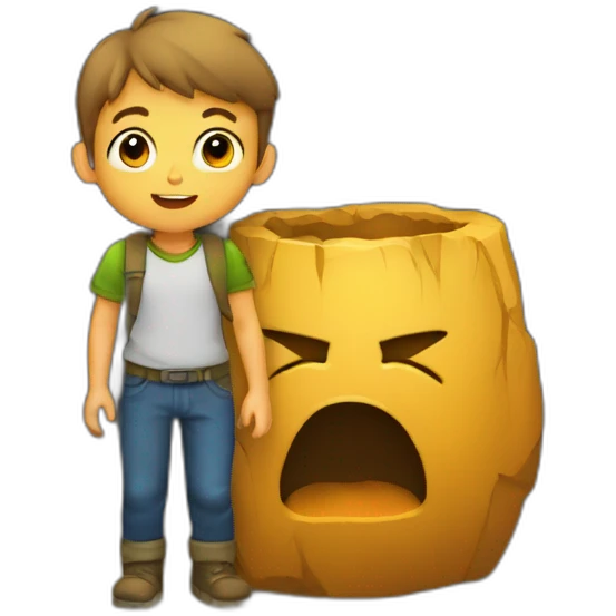 Enfant dans une cave emoji