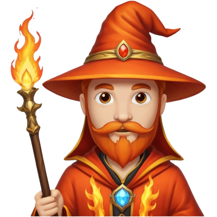 fire wizard with mustache emoji