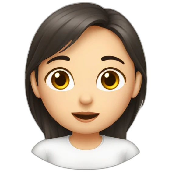 Fille qui mange du riz emoji