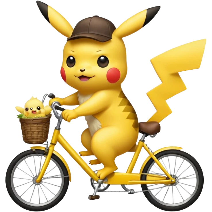 пікачу їде на велосипеді emoji