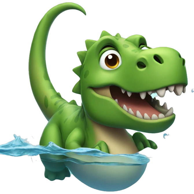 Dinosaur in water  emoji